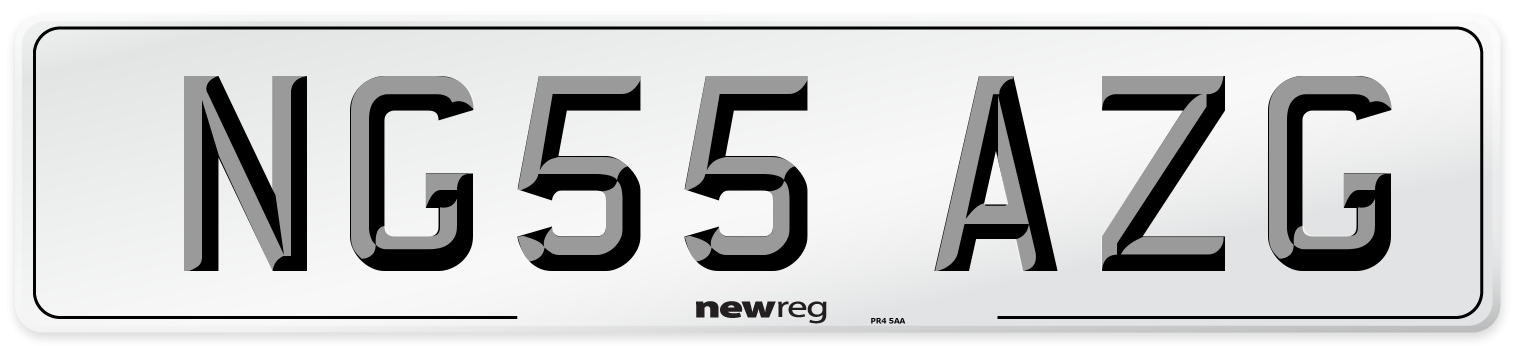 NG55 AZG Number Plate from New Reg